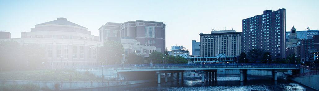 Downtown Rochester Minnesota Skyline with the Civic Center