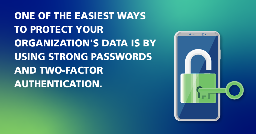 An image of a phone with padlock icon, representing MFA protection for nonprofits.